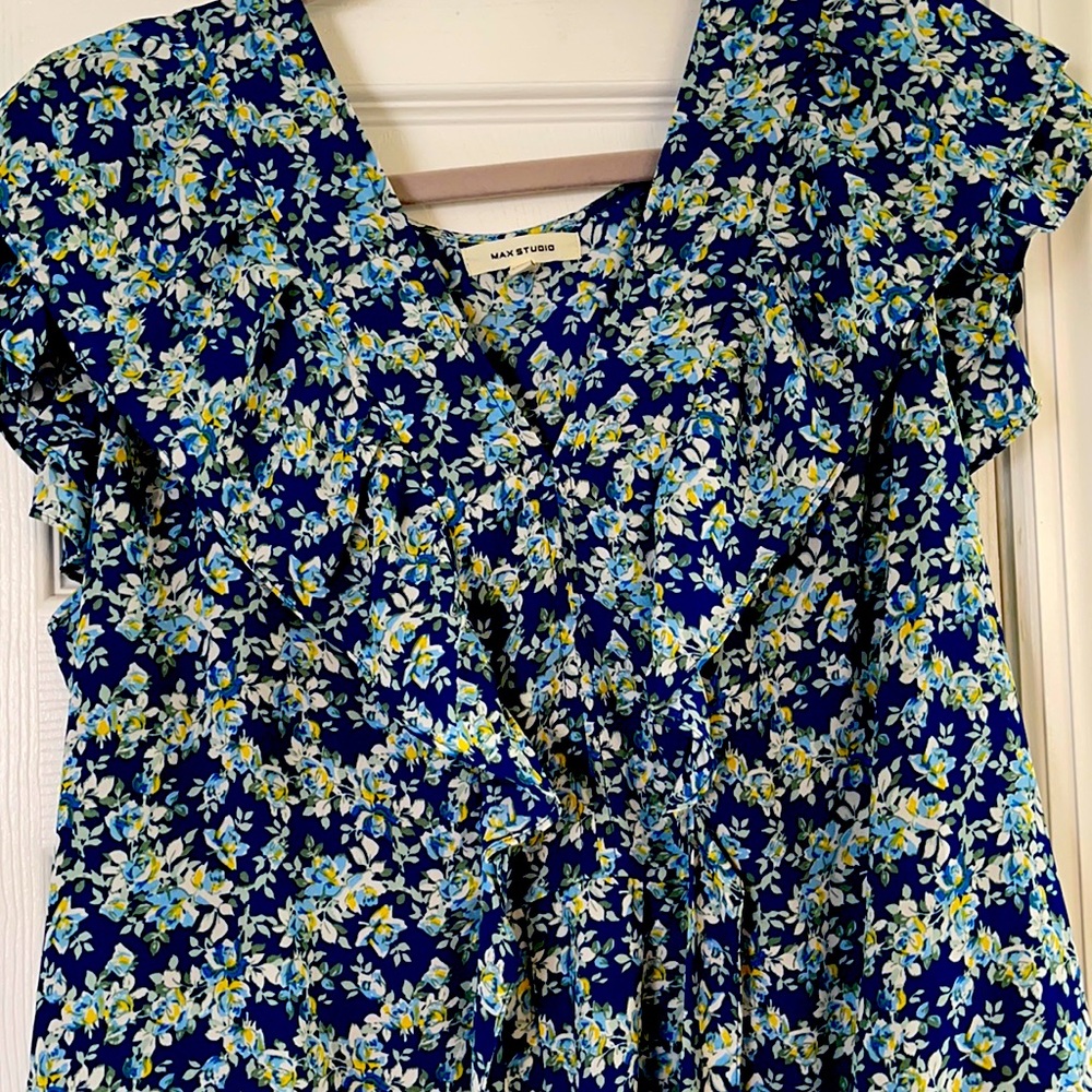 Max Studio floral blouse